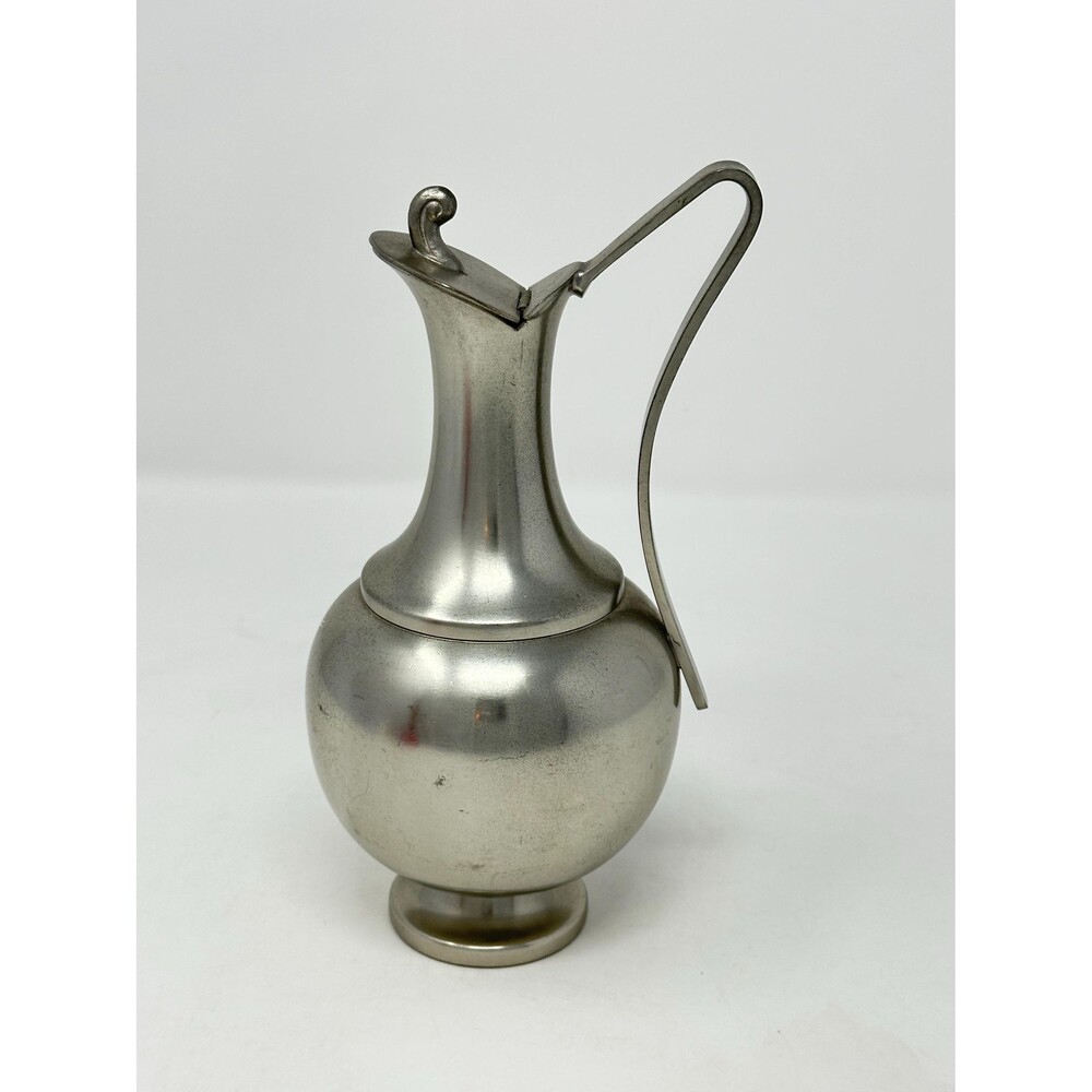 Vintage Dutch Pewter Pitcher 8”  C. Kurz Co Tiel Holland Art Deco Style